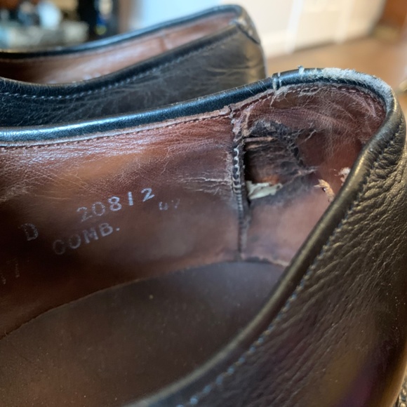 Allen Edmonds Jodox Black Leather Plain Toe Casual Mens Dress Shoes Size 9 D main image 6